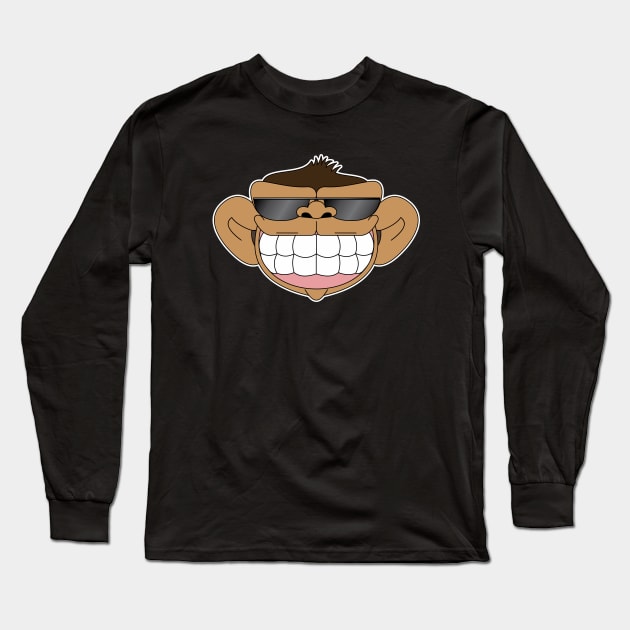 Monkey happy citizen sunglasses Long Sleeve T-Shirt by Rafael Franklin